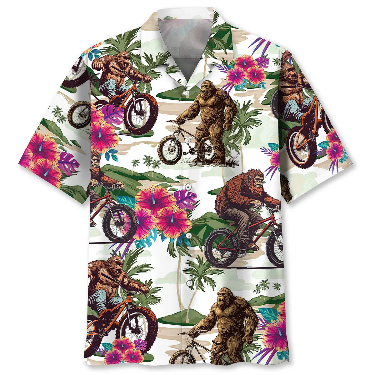Bigfoot Mountain Bike Summer Hawaiian Shirt HWVB2763790 - VnBuy