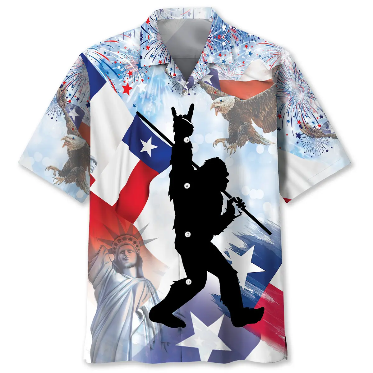 Bigfoot Texas USA Hawaiian Shirt HWVB2764012 - VnBuy