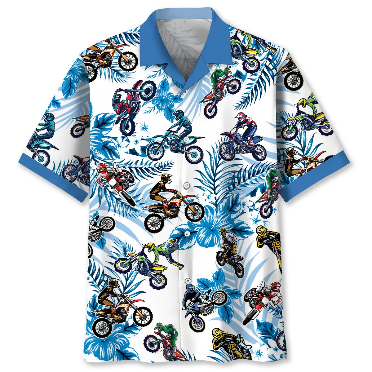 Blue Dirtbike Racing Hawaiian Shirt HWVB2763714 - VnBuy