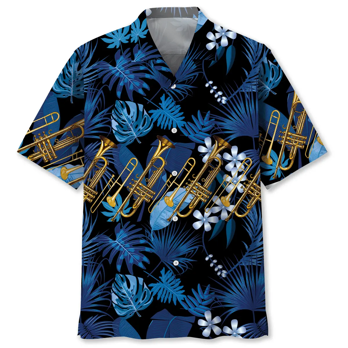 Blue Trombone Tropical Hawaiian Shirt HWVB2763941 - VnBuy
