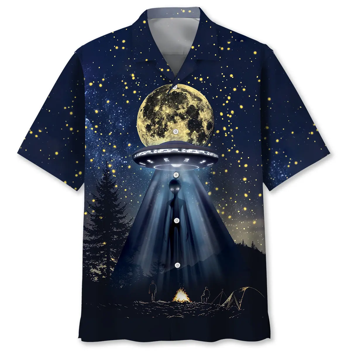 Camping Alien At Campsite Hawaiian Shirt HWVB2763949 - VnBuy