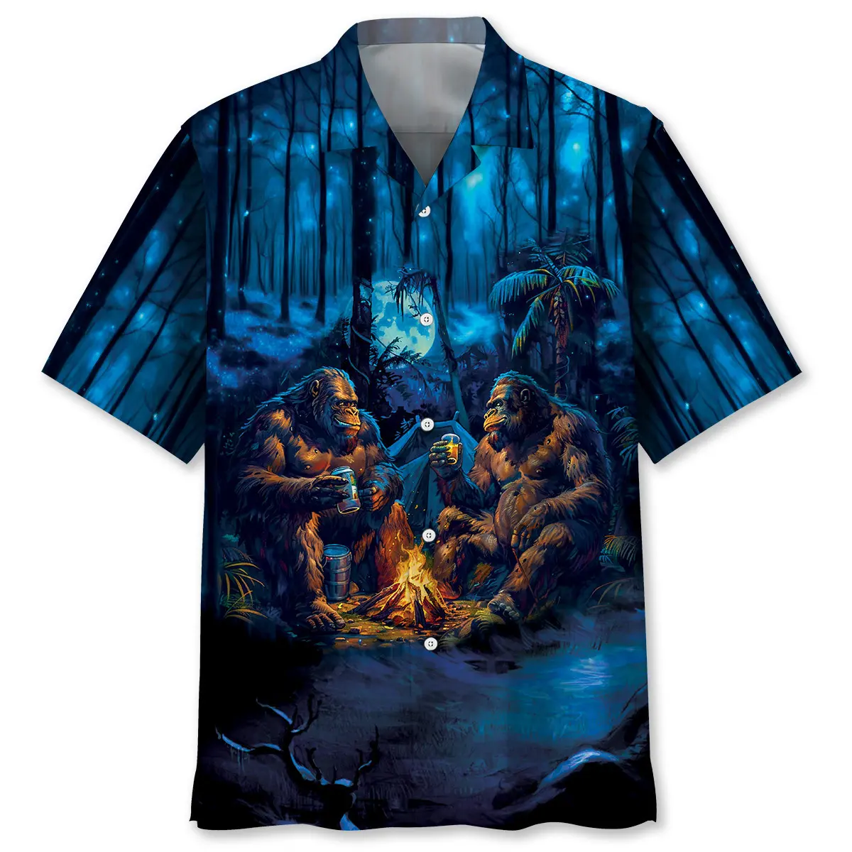 Camping Bigfoot Crazy Friend Hawaiian Shirt HWVB2763769 - VnBuy