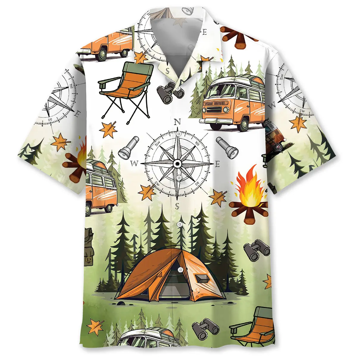 Camping Tent Compass Hawaiian Shirt HWVB2763782 - VnBuy