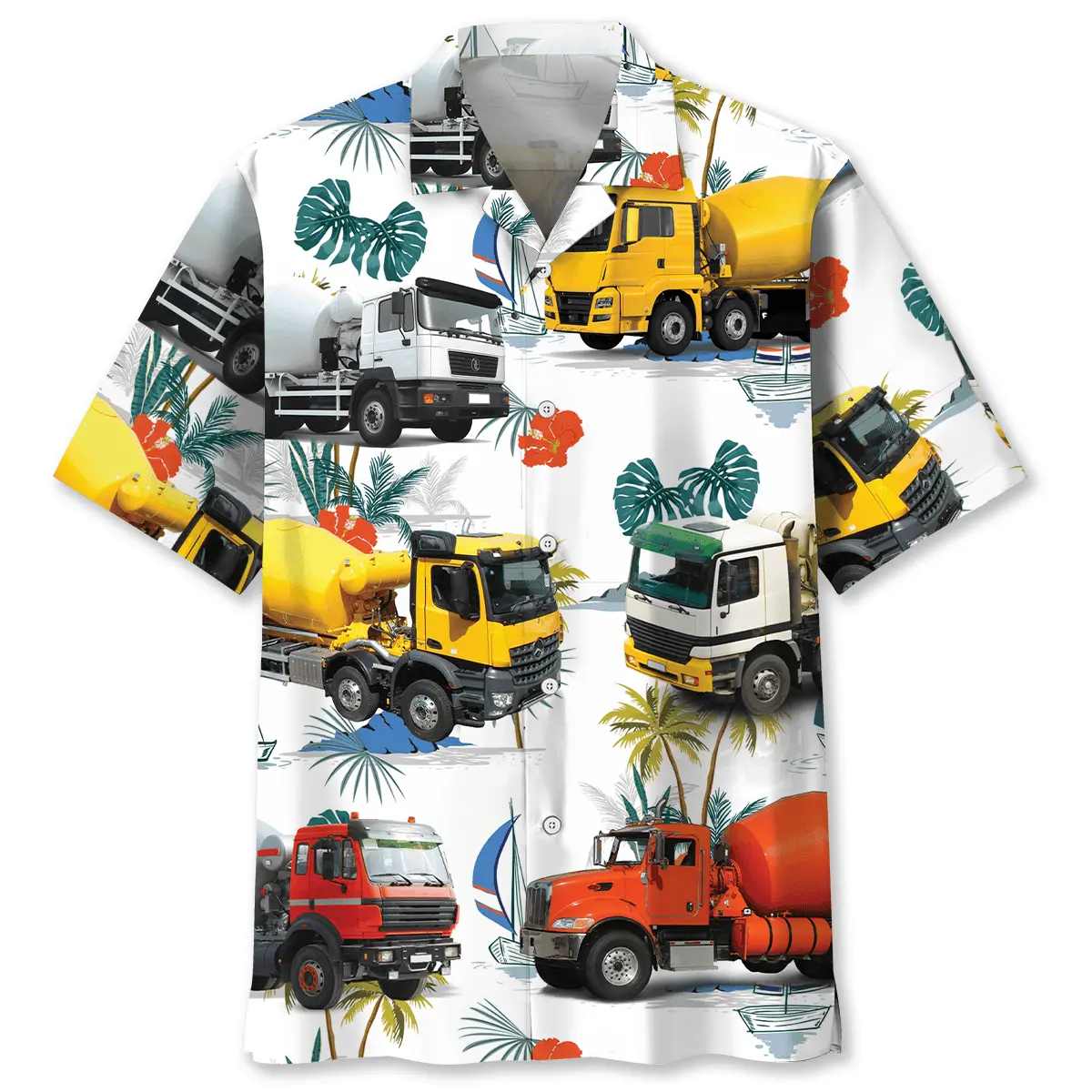 Colorful Concrete Mixer Truck Hawaiian Shirt HWVB2764017 - VnBuy