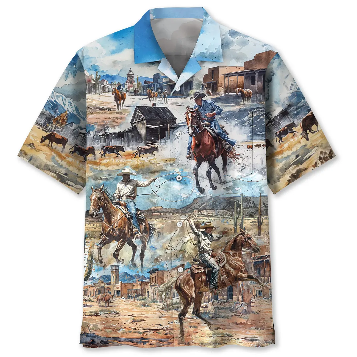 Cowboy Life Vintage Art Pocket Hawaiian Shirt HWVB2763693 - VnBuy