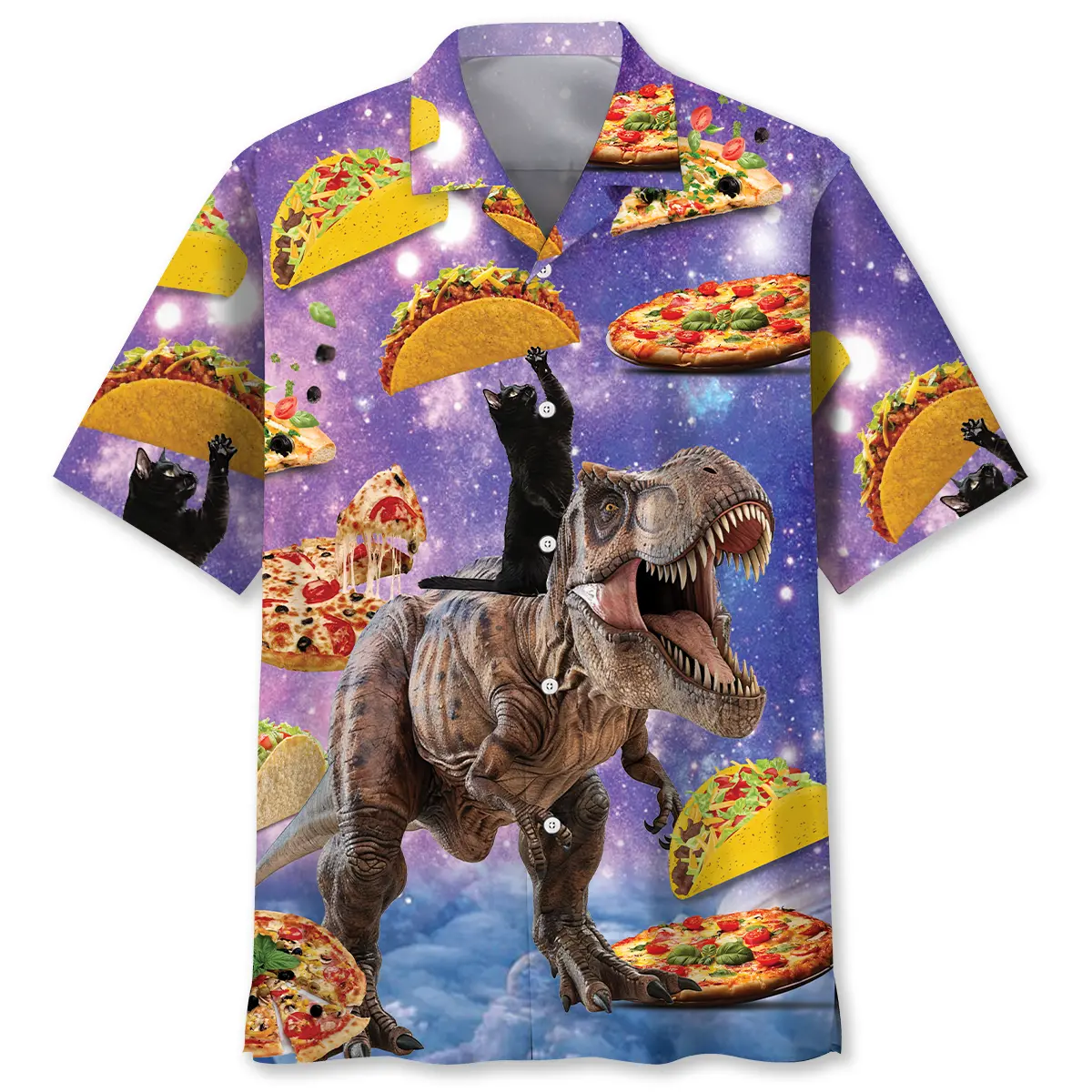 Dinosaur Pizza Cat Hawaiian Shirt HWVB2763964 - VnBuy