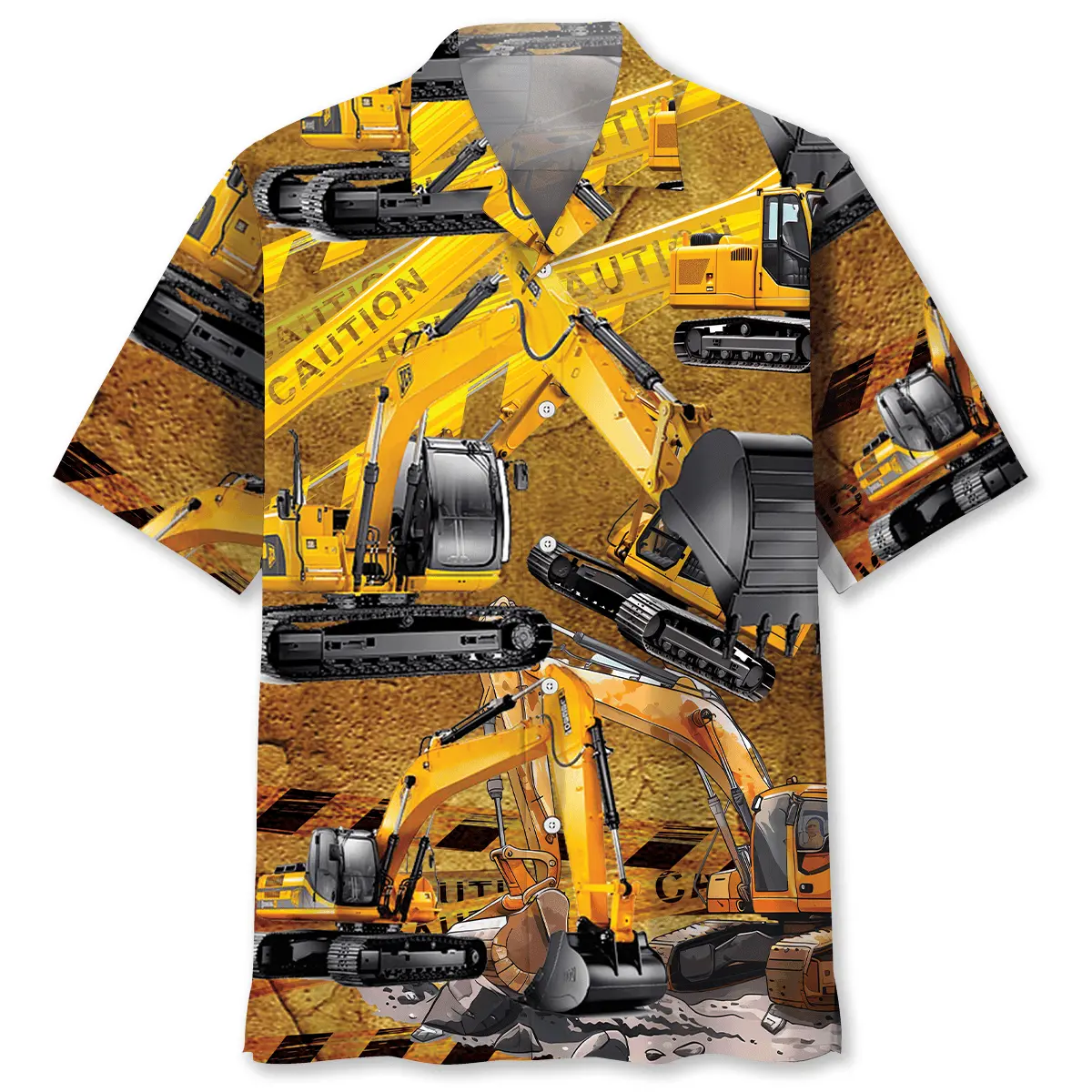 Excavator Caution Hawaiian Shirt HWVB2763936 - VnBuy