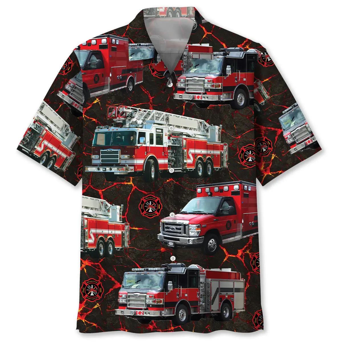 Fire Truck Lava Hawaiian Shirt HWVB2763732 - VnBuy