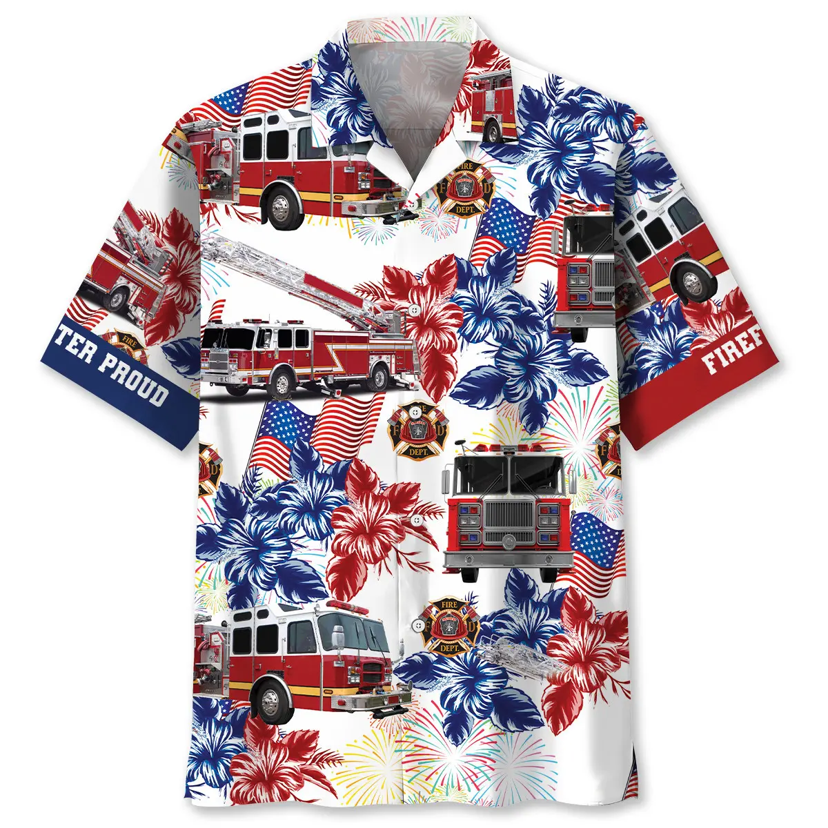 Fire Truck Proud Hawaiian Shirt HWVB2763748 - VnBuy
