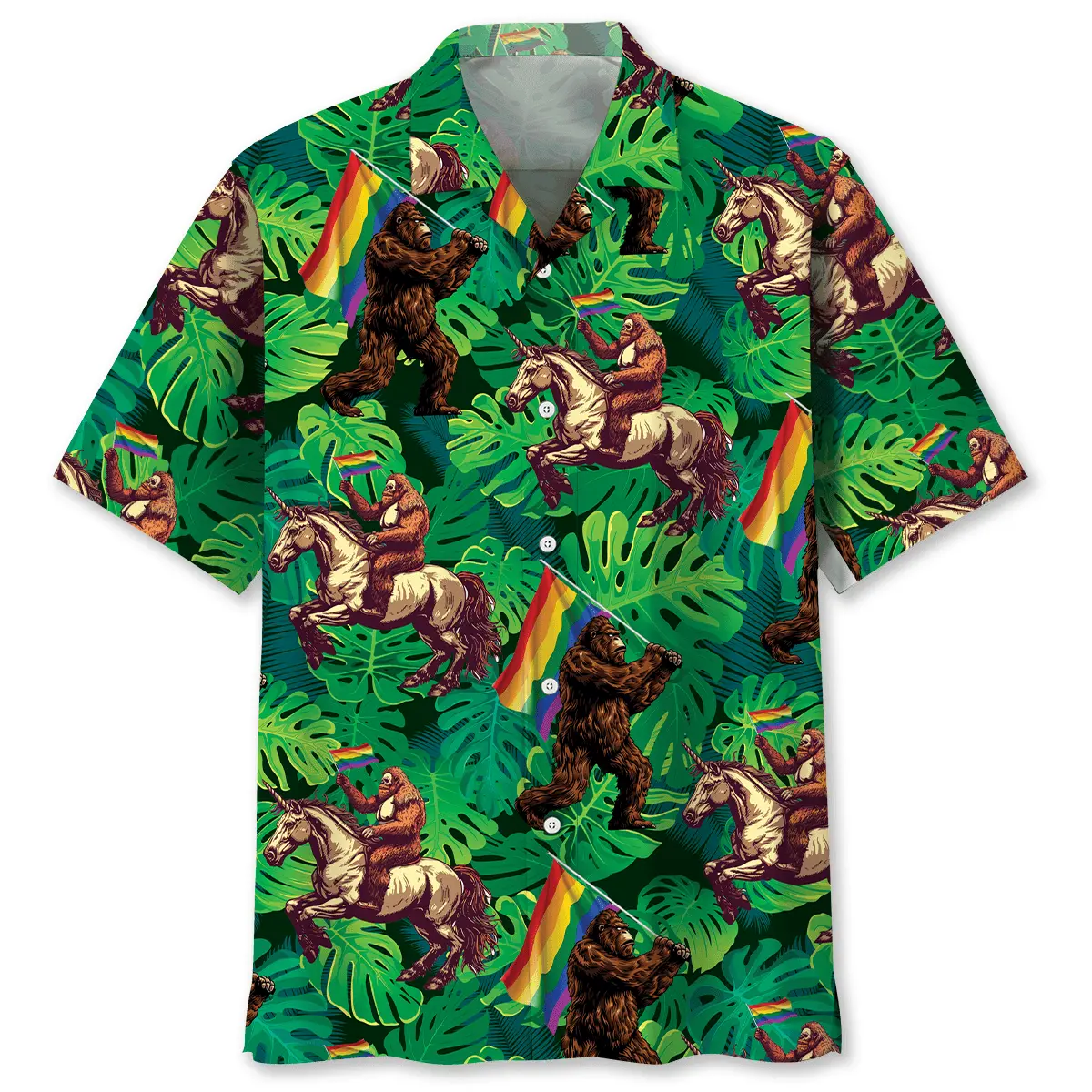 Funny Bigfoot Pride Hawaiian Shirt HWVB2763916 - VnBuy