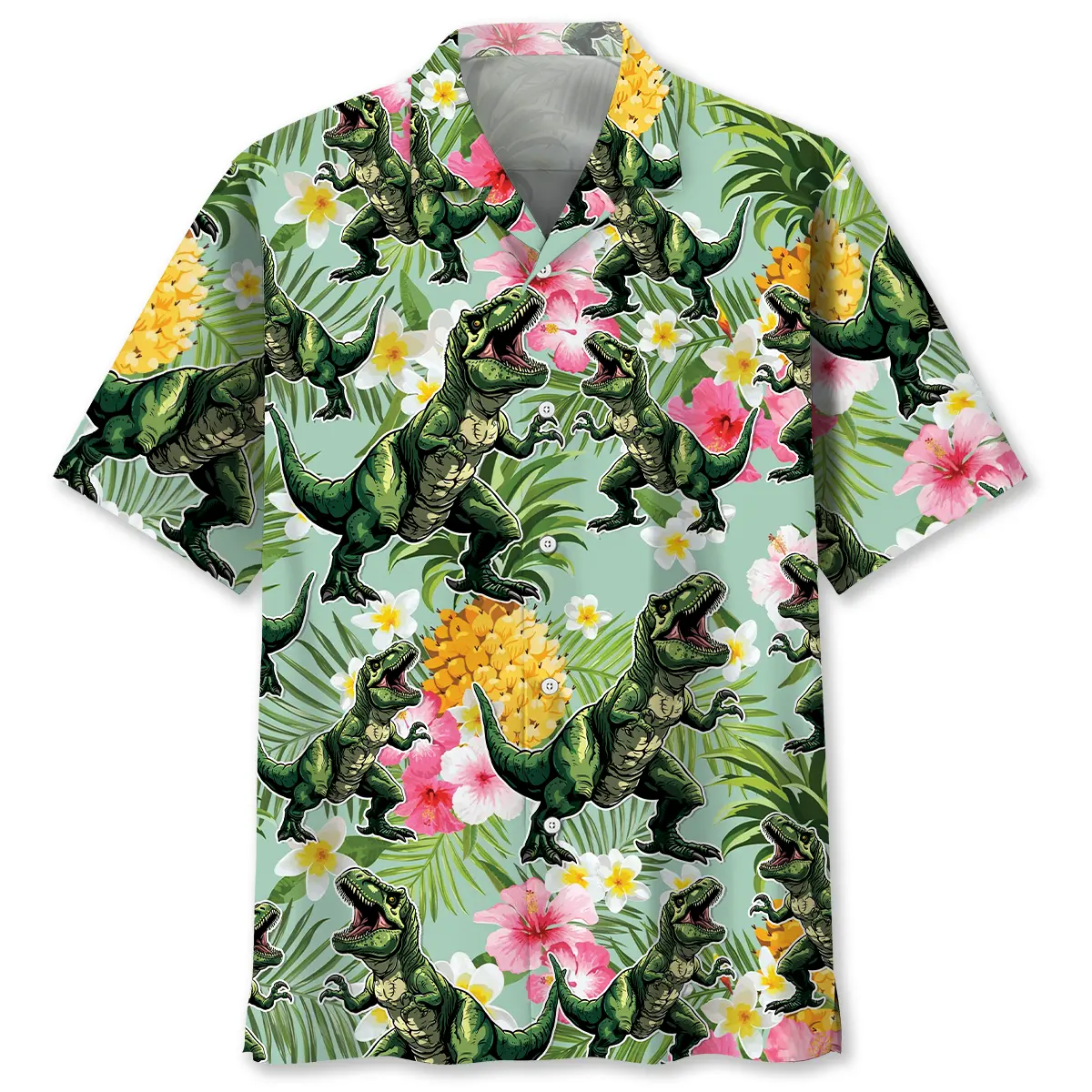 Funny Dinosaur Pineapple Hawaiian Shirt HWVB2763962 - VnBuy