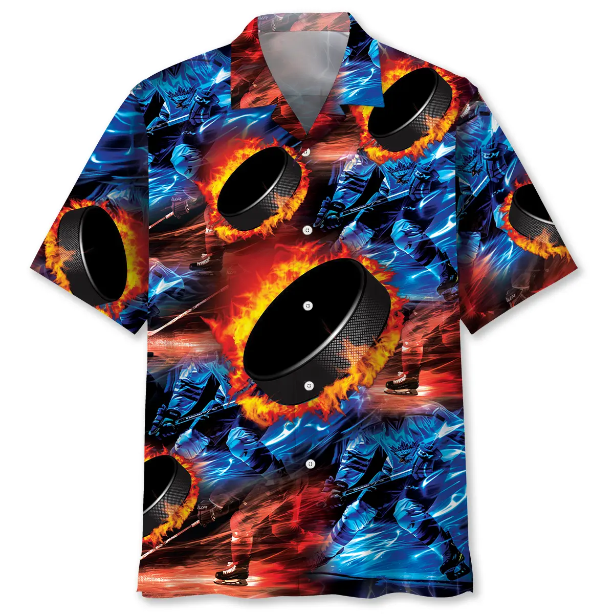 Hockey Puck Thunder Hawaiian Shirt HWVB2763983 - VnBuy
