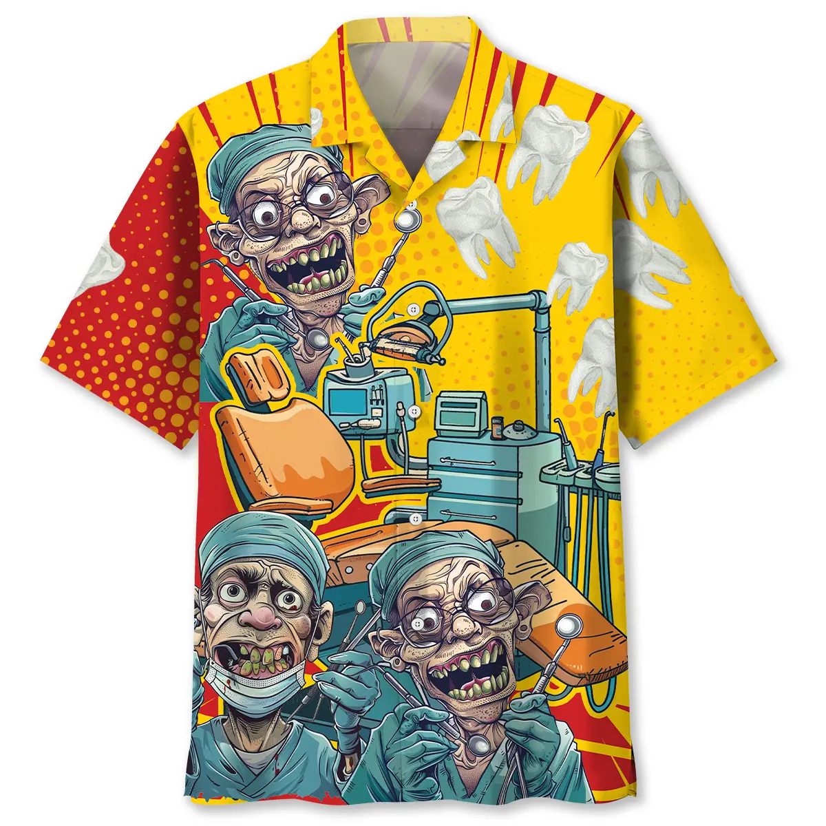 Mad Dentist Graphic Art Hawaiian Shirt HWVB2763972 - VnBuy