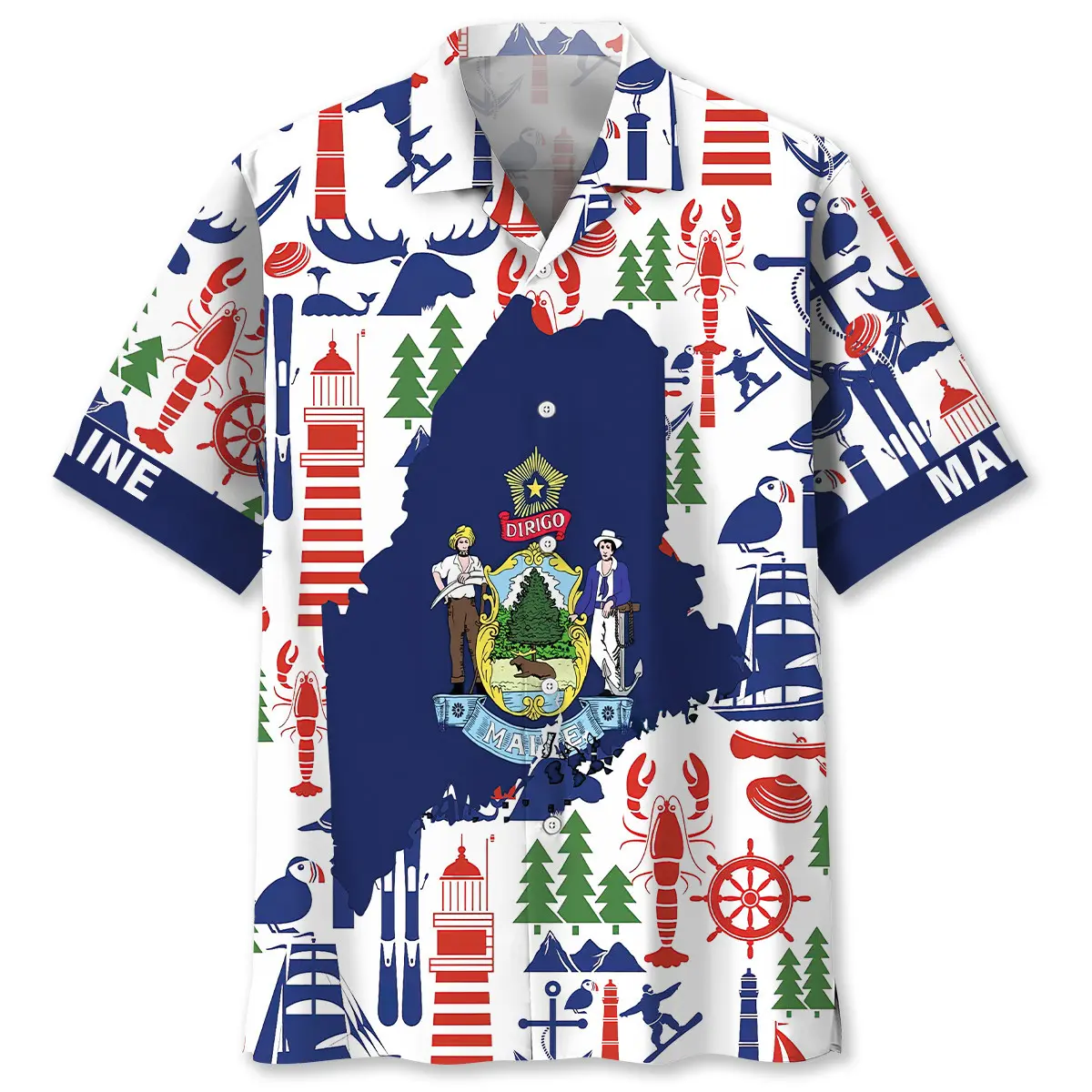 Maine Proud State Graphic Hawaiian Shirt HWVB2763942 - VnBuy
