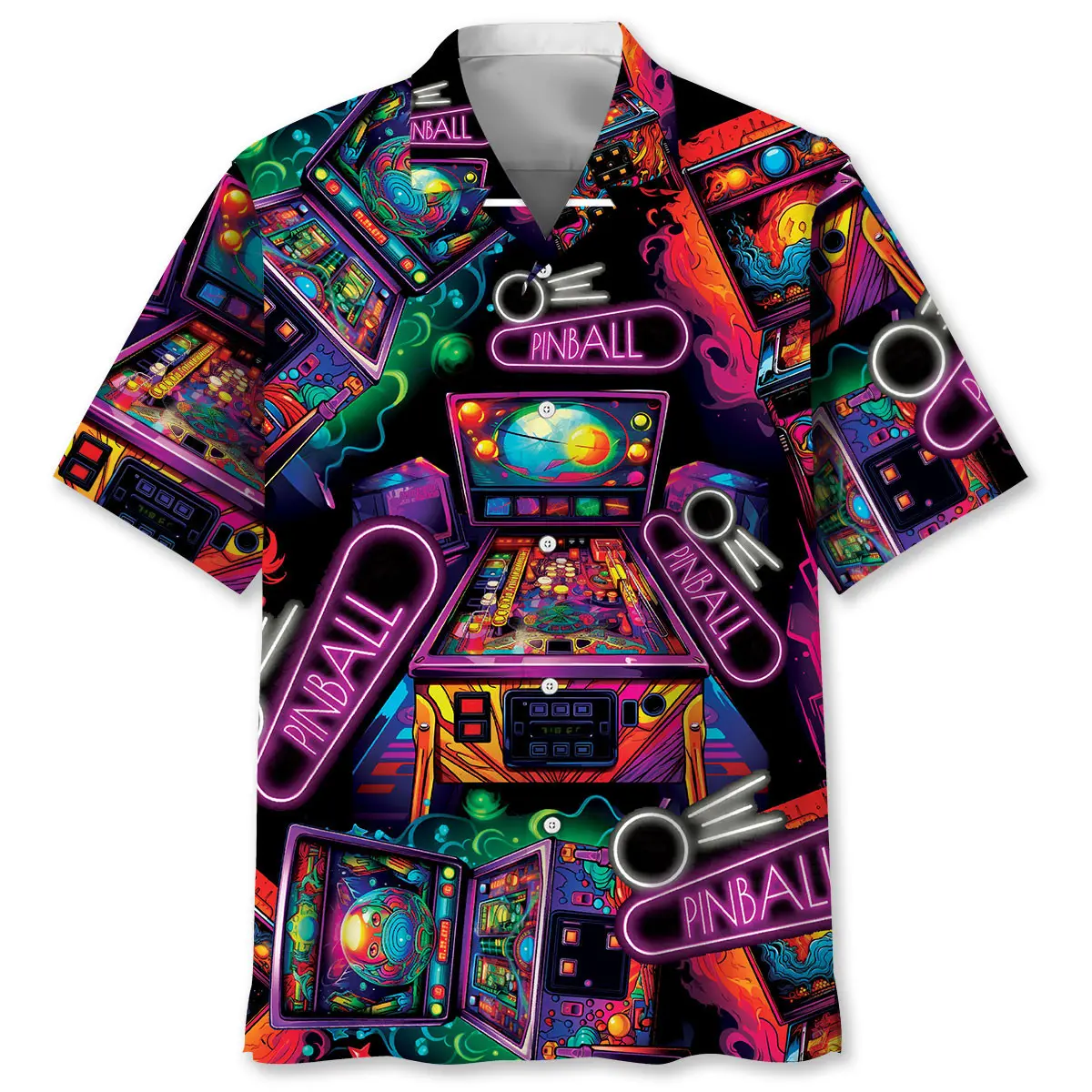 Neon Pinball Arcade Hawaiian Shirt HWVB2763699 - VnBuy