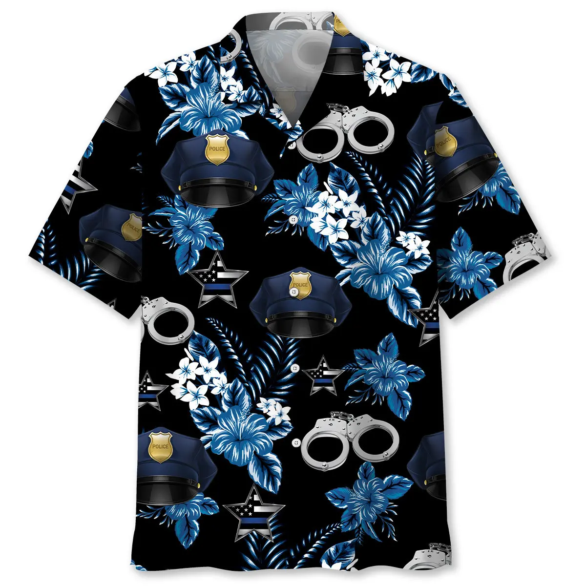 Police Blue Hawaiian Shirt HWVB2763758 - VnBuy
