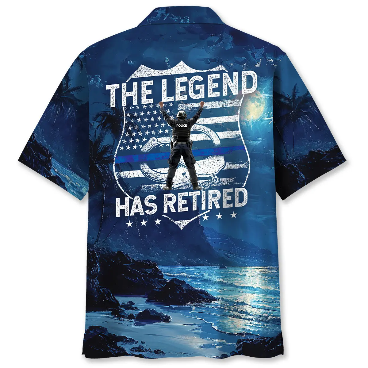 Police The Legend Has Retired Hawaiian Shirt HWVB2763757 - VnBuy