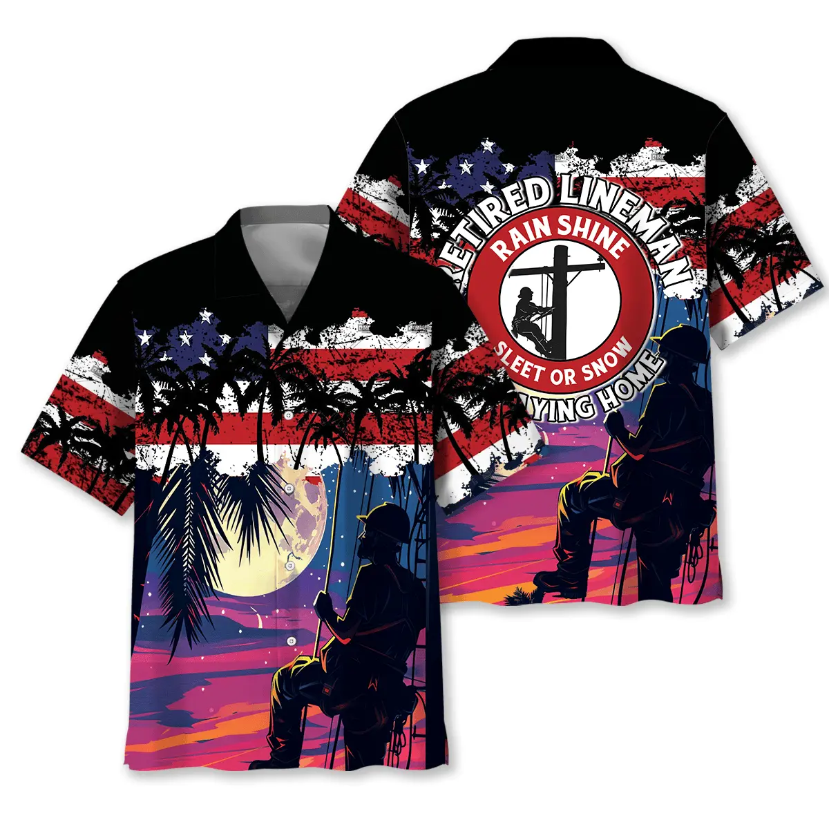 Retired Lineman Hawaiian Shirt HWVB2763914 - VnBuy