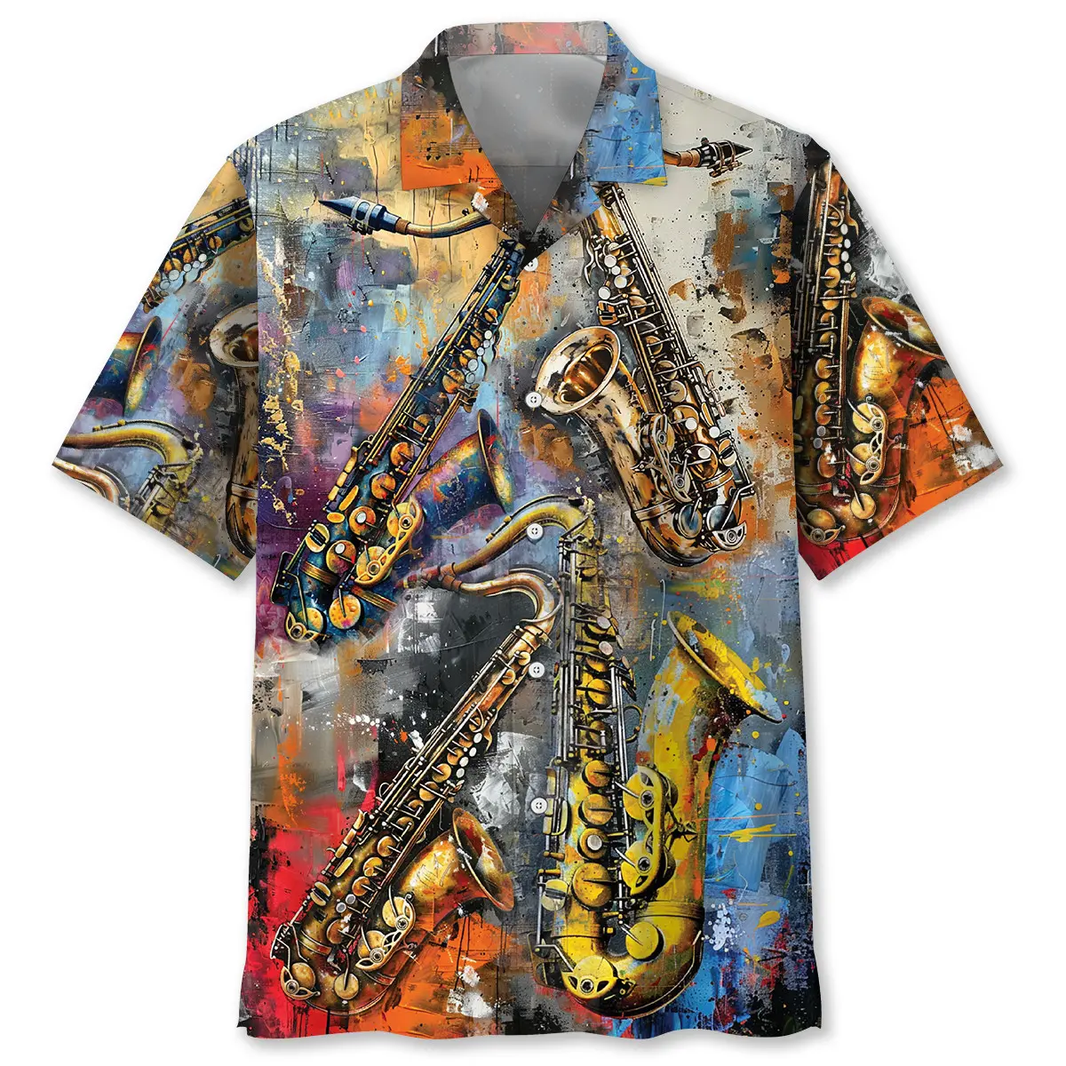 Saxophone Vintage Art Hawaiian Shirt HWVB2763996 - VnBuy