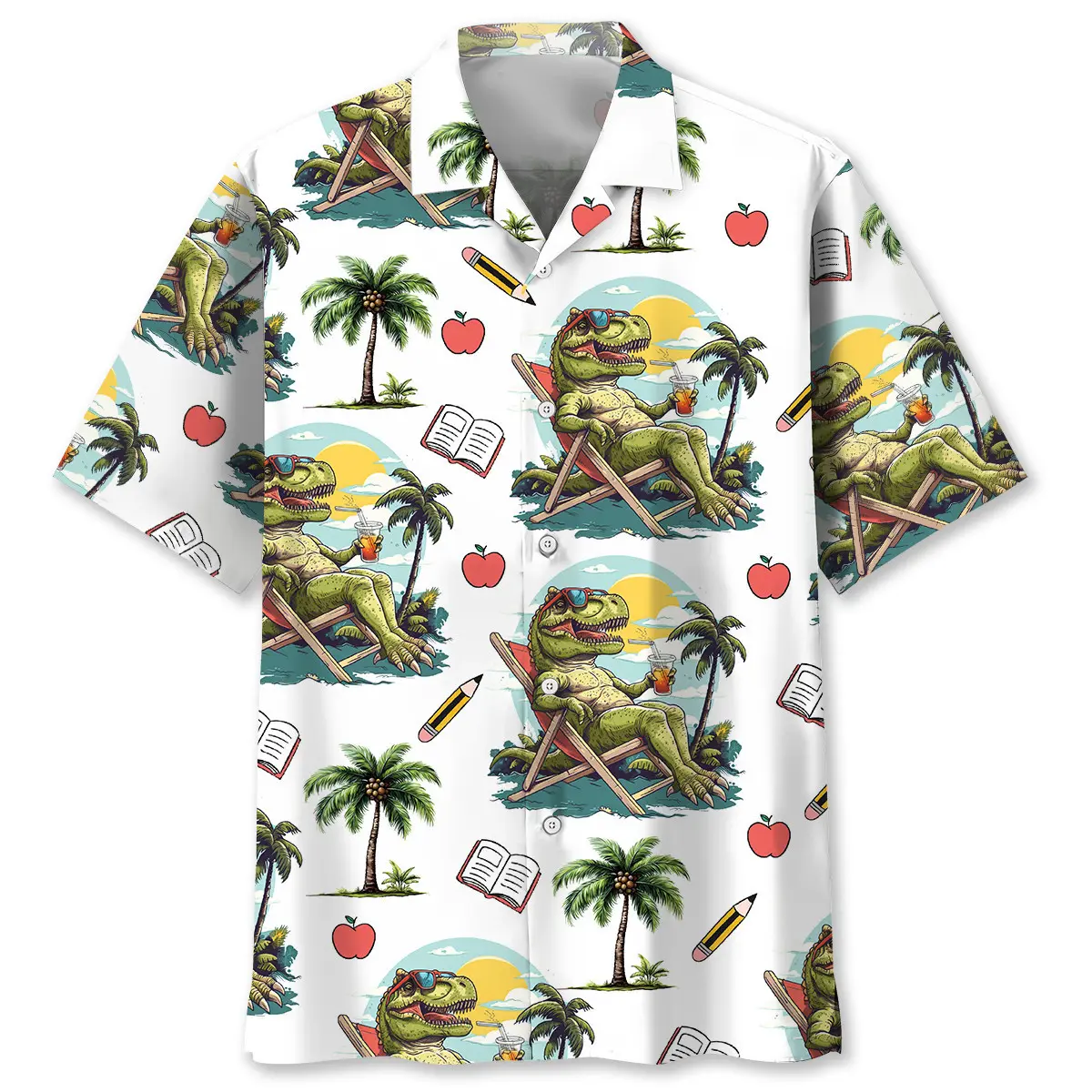 Teacher Tropical Dinosaur Hawaiian Shirt HWVB2763707 - VnBuy