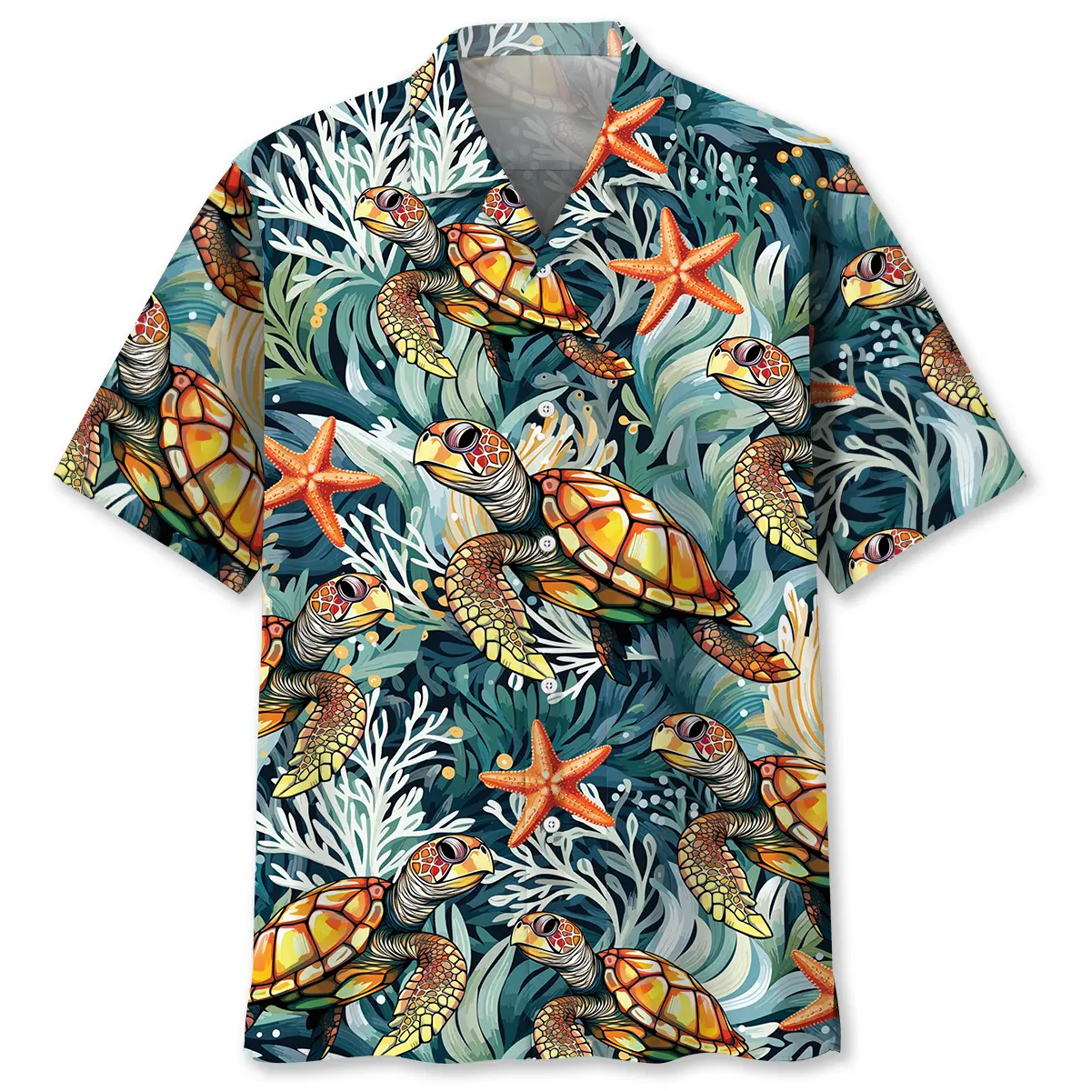 Turtle Coral Starfish Hawaiian Shirt HWVB2763750 - VnBuy
