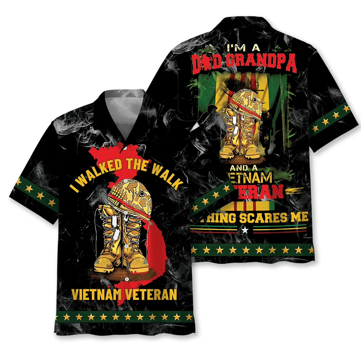 Vietnam Veteran Dad Grandpa Hawaiian Shirt HWVB2763694 - VnBuy