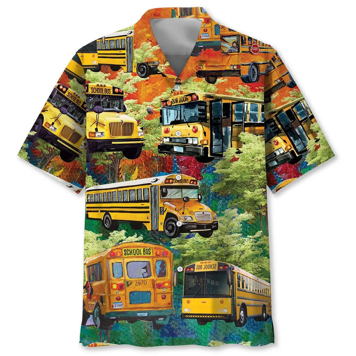 Vintage Water Color School Bus Hawaiian Shirt HWVB2763923 - VnBuy
