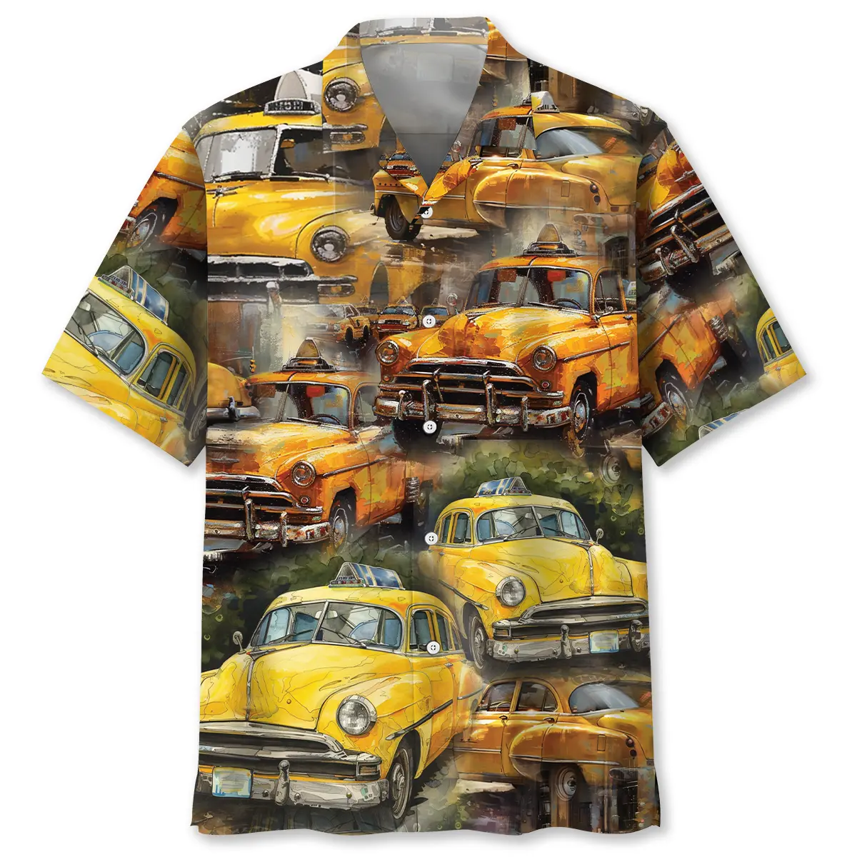 Vintage Yellow Taxi Hawaiian Shirt HWVB2763968 - VnBuy