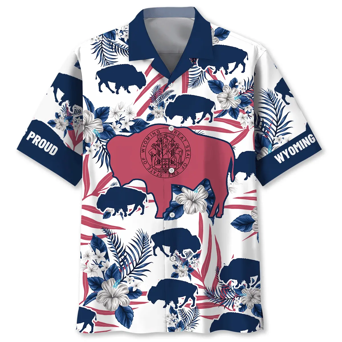 Wyoming Proud Bison Hawaiian Shirt HWVB2763696 - VnBuy